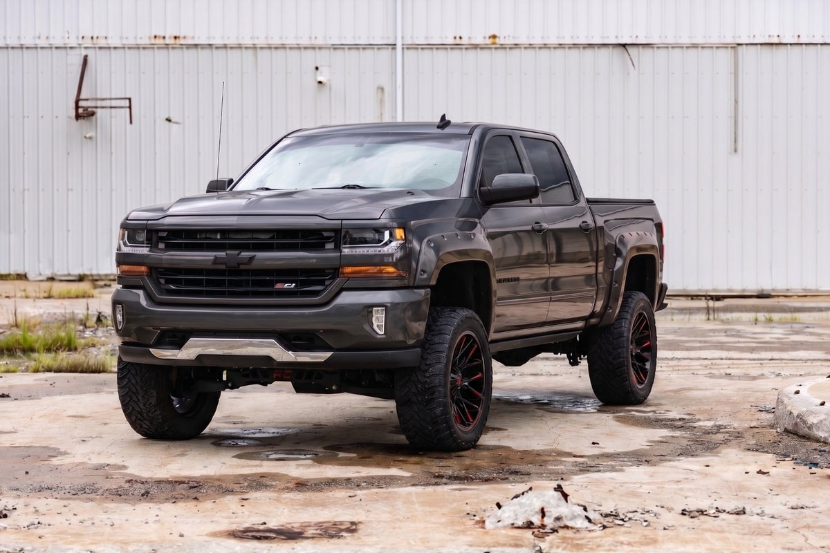 Pocket Fender Flares | 5'9" Bed | GJI Shadow Gray | Chevy Silverado 1500 (14-18 & Classic) - Fender Flares (Image 4 of 6)