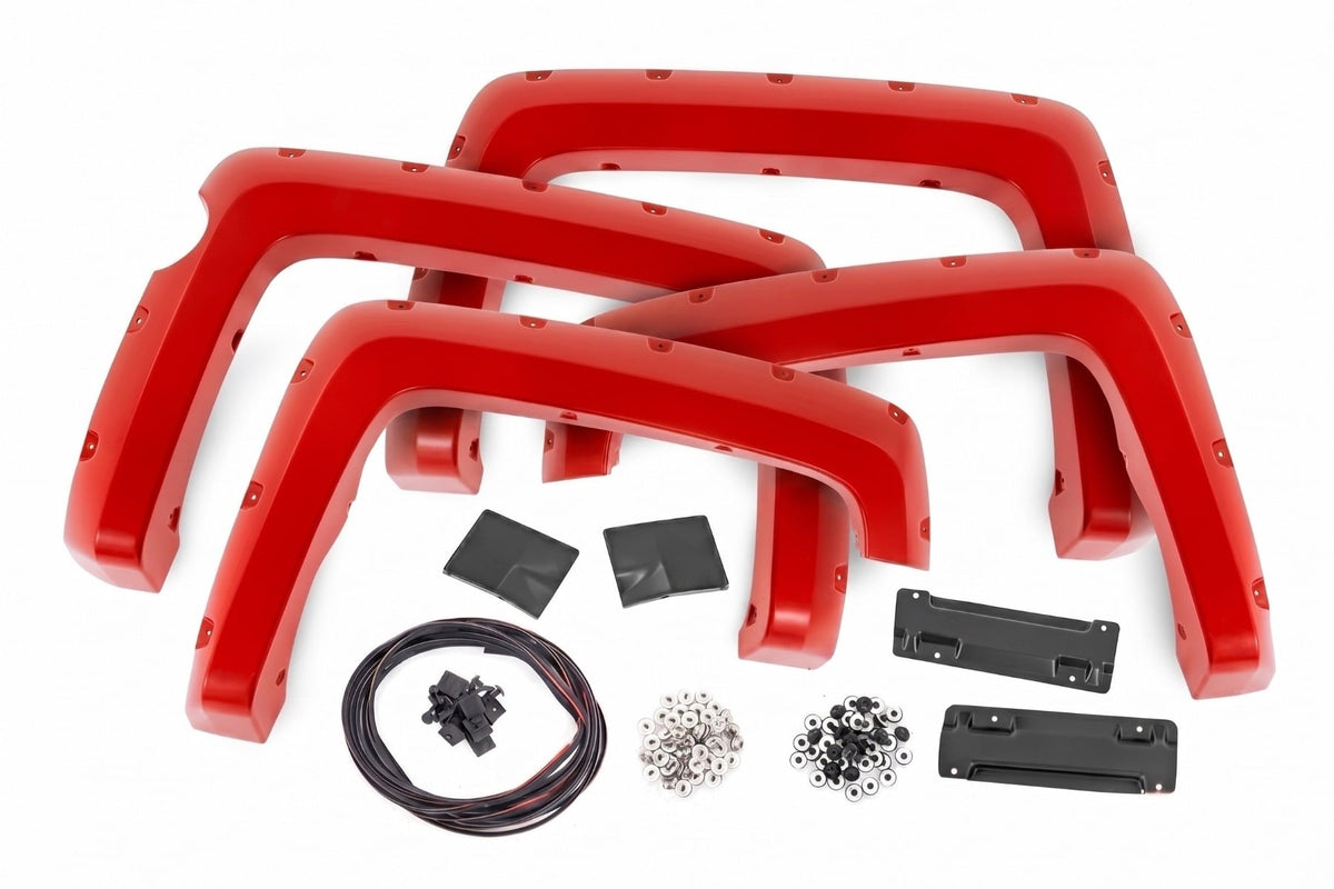 Pocket Fender Flares | 5'9" Bed | GCN Victory Red | Chevy Silverado 1500 (14-18 & Classic) - Fender Flares (Image 3 of 6)