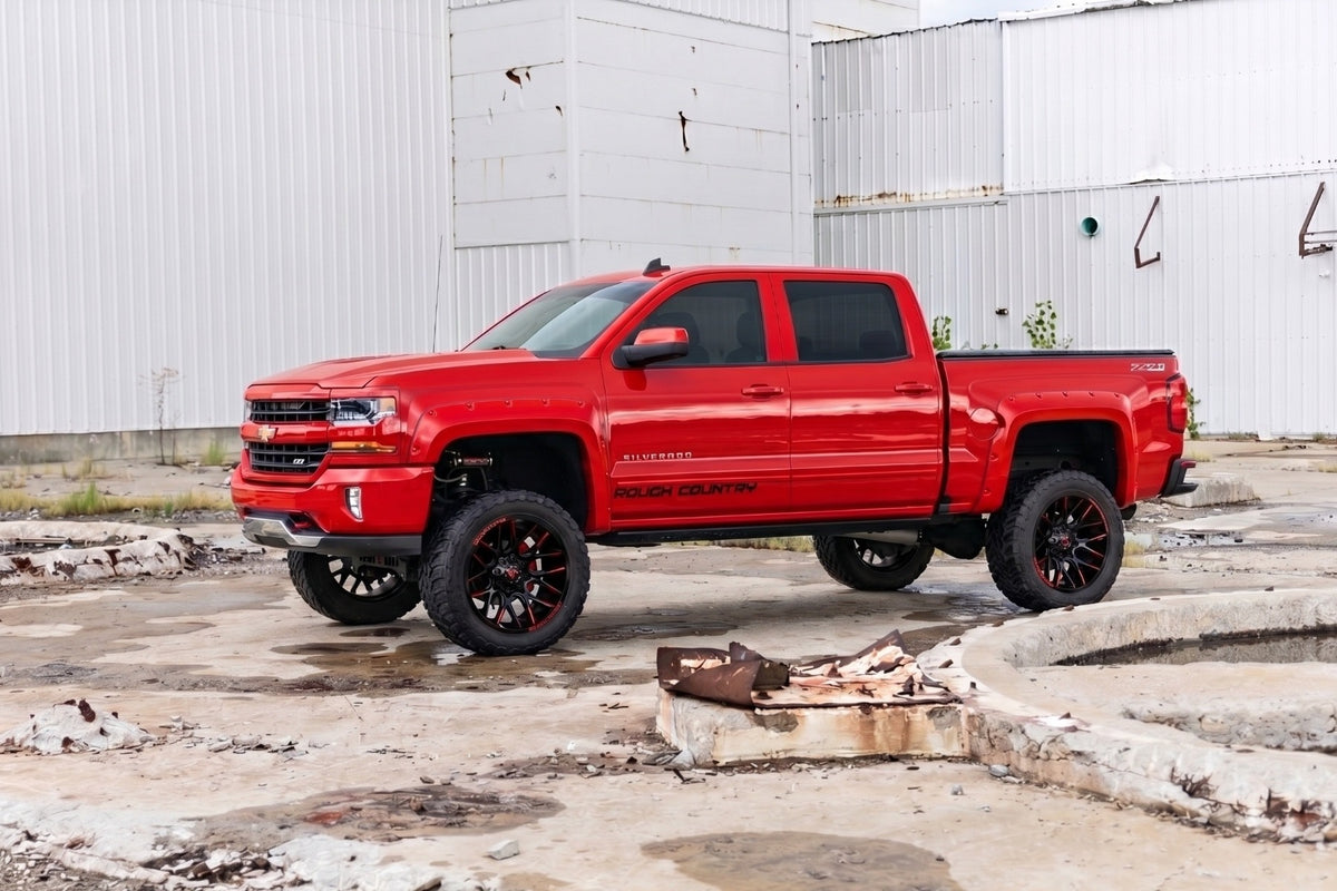 Pocket Fender Flares | 5'9" Bed | GCN Victory Red | Chevy Silverado 1500 (14-18 & Classic) - Fender Flares (Image 5 of 6)
