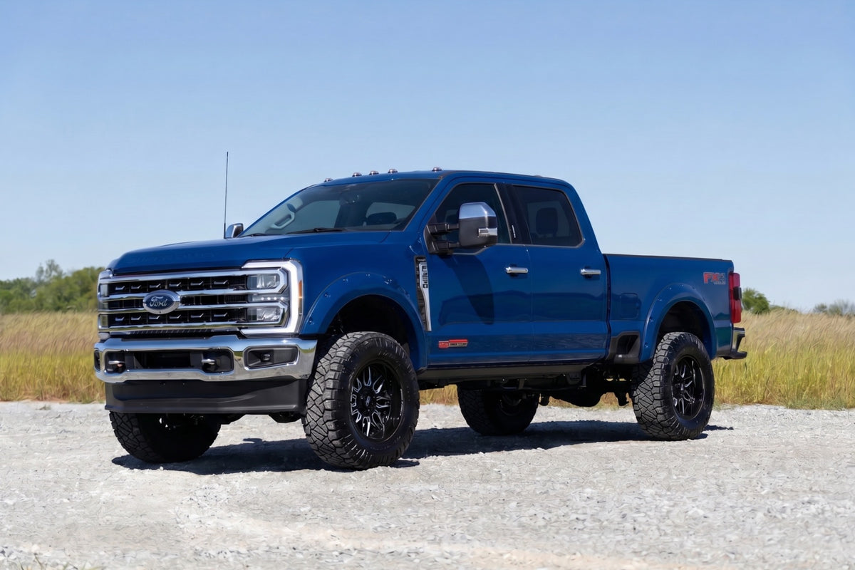 Rough Country F-F20231-E9 Pocket Fender Flares | E9 Argon Blue | Ford F-250/F-350 Super Duty (23-26) - Studio View 5