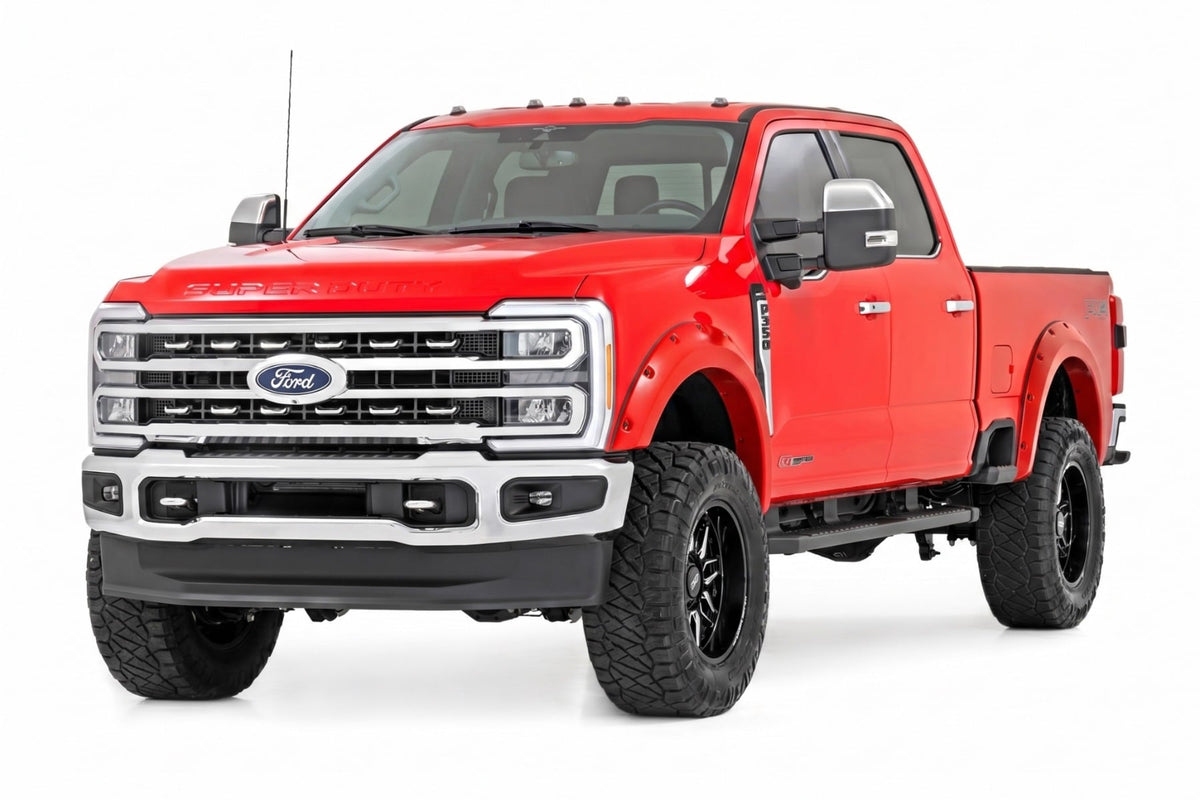 Pocket Fender Flares | PQ Race Red | Ford F-250/F-350 Super Duty (23-26) - Fender Flares (Image 2 of 6)