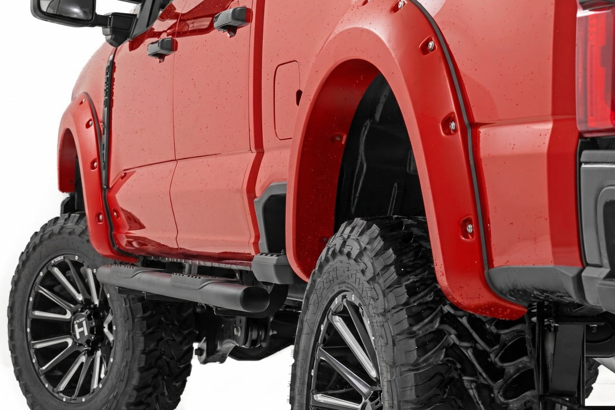 Pocket Fender Flares | PQ Race Red | Ford F-250/F-350 Super Duty (23-26) - Fender Flares (Image 1 of 6)