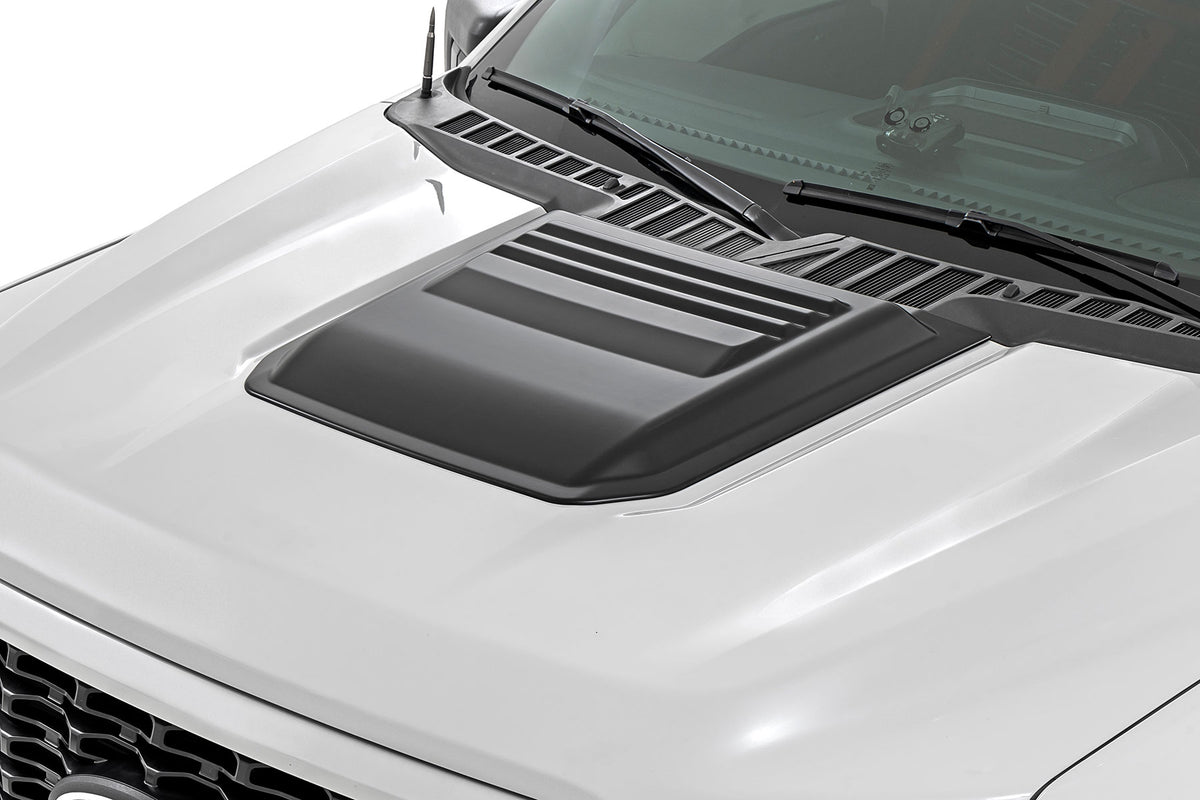RC Hood Scoop | DB Shelter Green | Ford F-150 2WD/4WD (2021-2026) (manufacturer page)