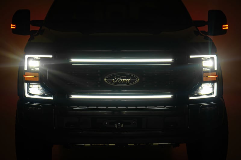 RC LED Light Kit | Grille Mount | 30 Inch DRL | Ford F-250/F-350 Super Duty (17-22) (manufacturer page)