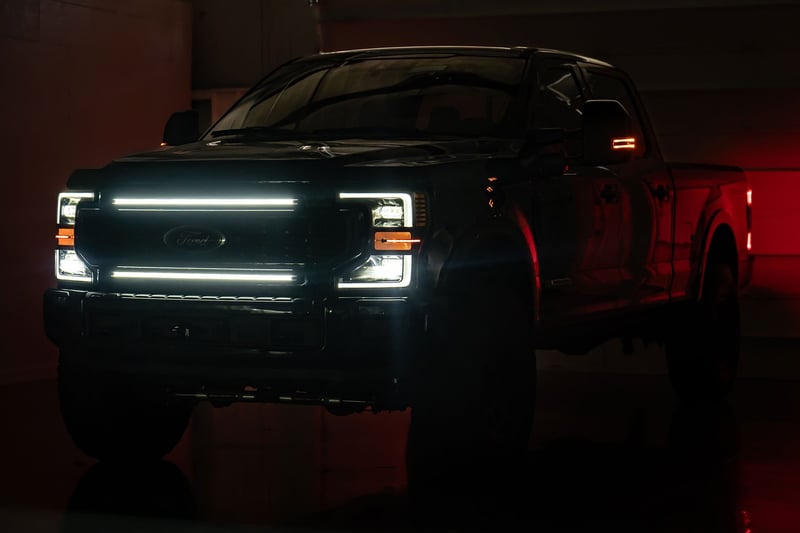 RC LED Light Kit | Grille Mount | 30 Inch DRL | Ford F-250/F-350 Super Duty (17-22) (manufacturer page)