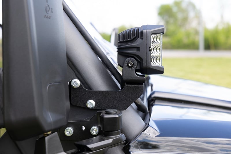 RC LED Light Kit | Cage Mount | 2" Black Pair | Amber DRL | CFMOTO UFORCE 1000 (manufacturer page)
