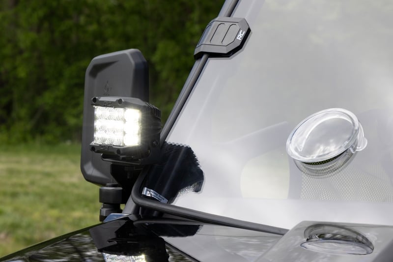 RC LED Light Kit | Cage Mount | 2" Chrome Pair | Wide Angle | CFMOTO UFORCE 1000 (manufacturer page)