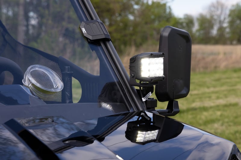 RC LED Light Kit | Cage Mount | 2" Chrome Pair | Wide Angle | CFMOTO UFORCE 1000 (manufacturer page)