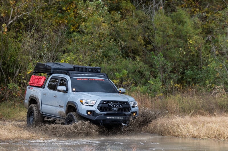 RC LED Light Kit | Ditch Mount | Black Series Round | 3.5 Inch | Amber DRL | Toyota Tacoma (16-23) (manufacturer page)