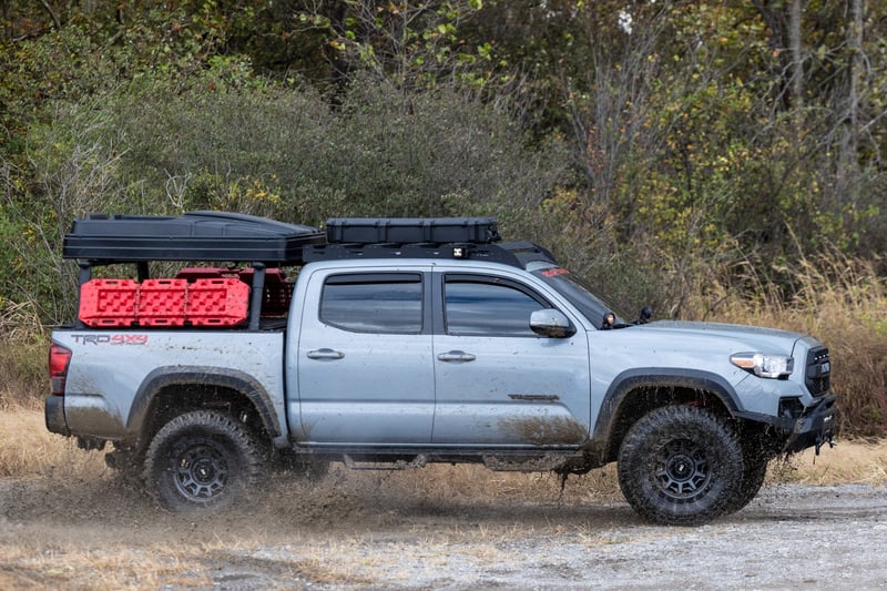 RC LED Light Kit | Ditch Mount | Black Series Round | 3.5 Inch | Amber DRL | Toyota Tacoma (16-23) (manufacturer page)