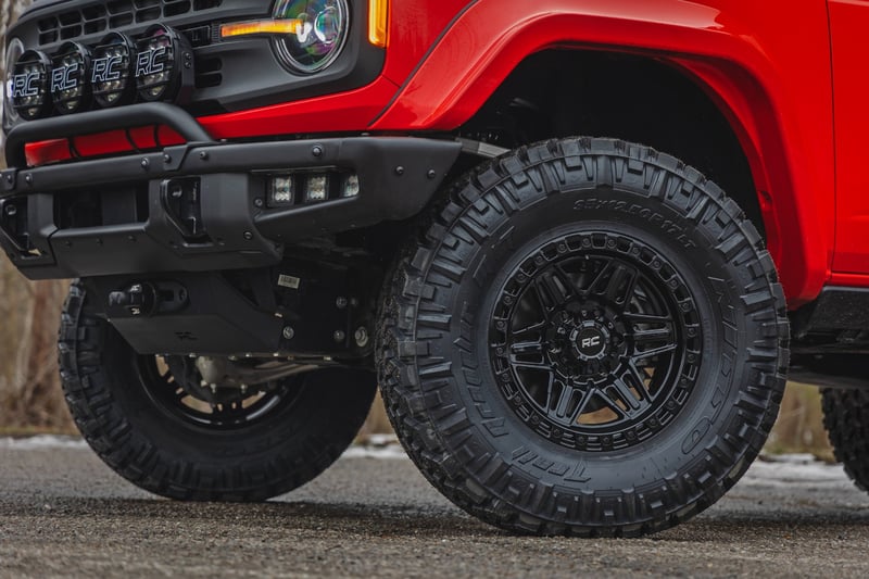 RC 76 Series Wheel | Simulated Beadlock | Gloss Black | 17x9 | 5x5 | -12mm (manufacturer page)