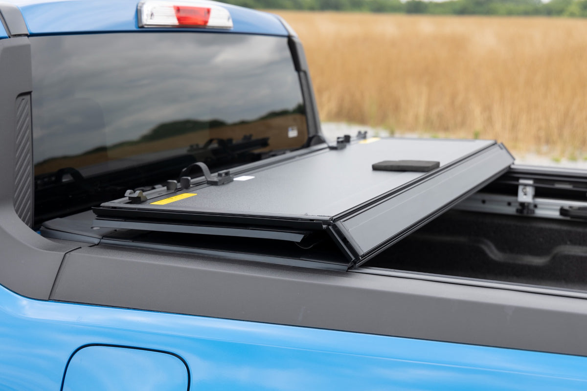 Hard Tri-Fold Flip Up Bed Cover | 4'6" Bed | Ford Maverick 2WD/4WD (22-26) - Bed Covers (Image 6 of 6)