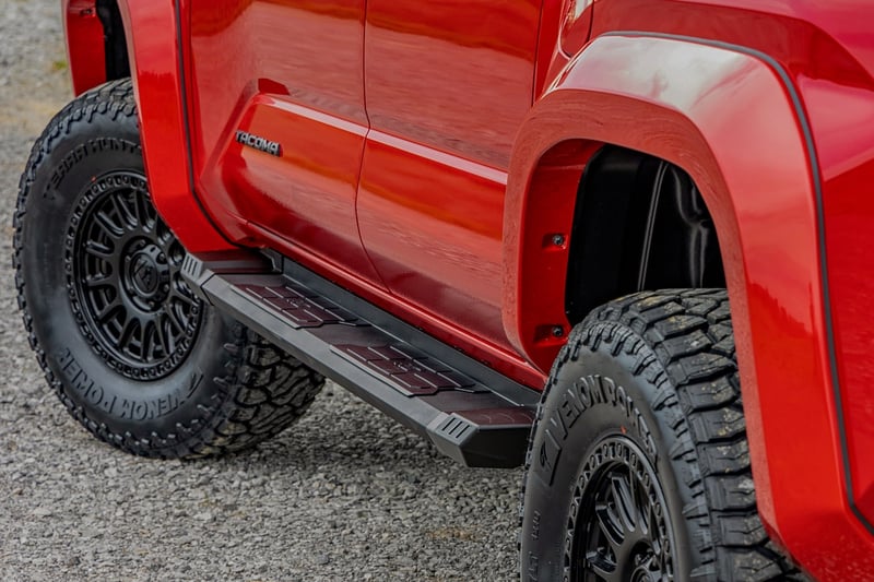 RC HD2 Aluminum Running Boards | Double Cab | Toyota Tacoma 2WD/4WD (2024-2026) (manufacturer page)