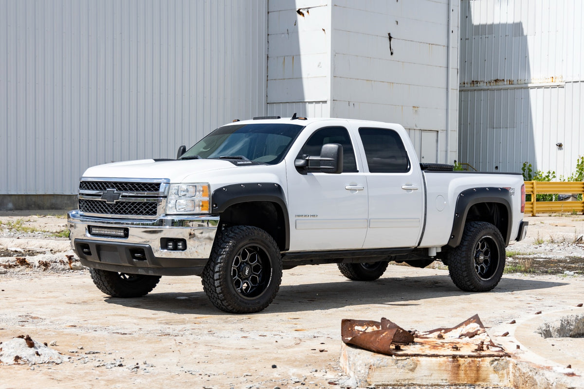 Pocket Fender Flares | 6'7" & 8' Bed | GIW Graystone | Chevy Silverado 1500/2500HD/3500HD (07-14) - Fender Flares (Image 4 of 6)