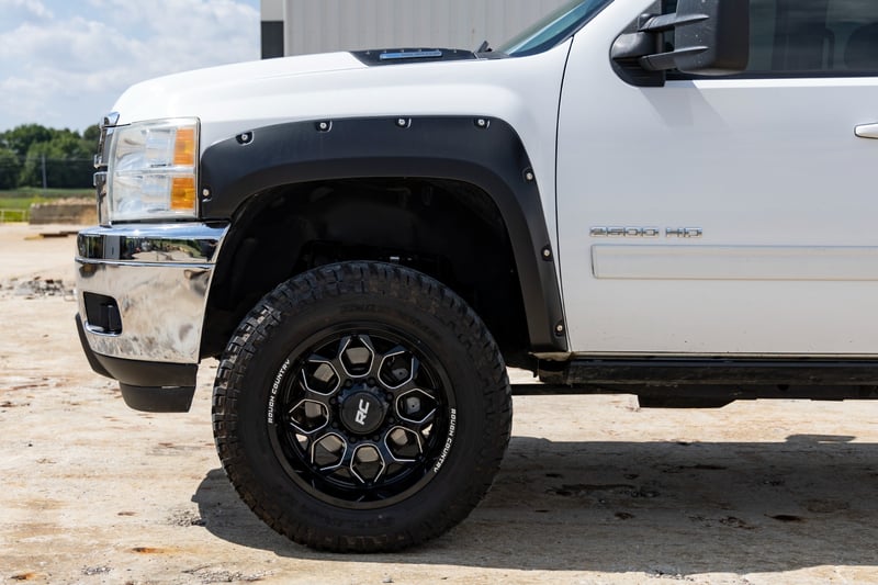 RC Pocket Fender Flares | GBA Black | Chevy Silverado 1500/2500HD/3500HD (07-14) (manufacturer page)