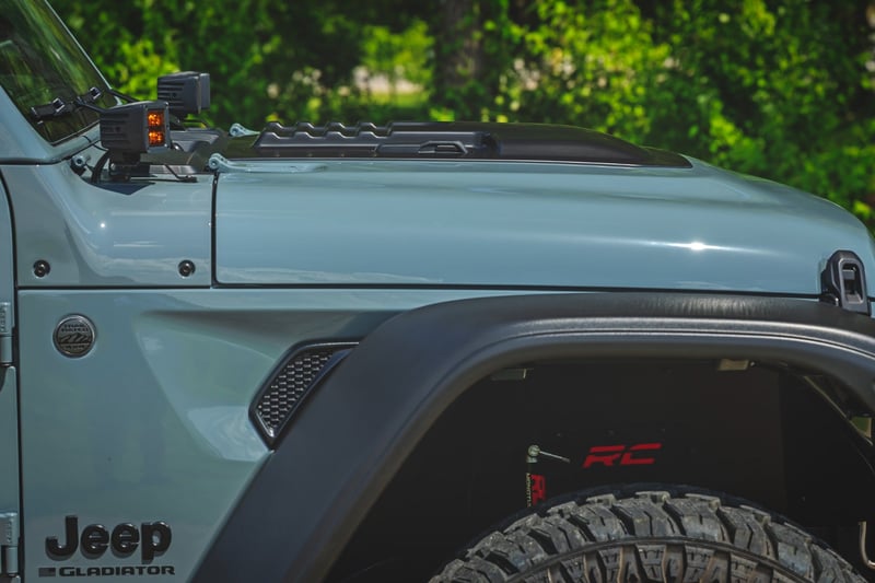 RC Hood Scoop | PSC Billet Silver | Jeep Gladiator JT/Wrangler JL 4WD (18-26) (manufacturer page)