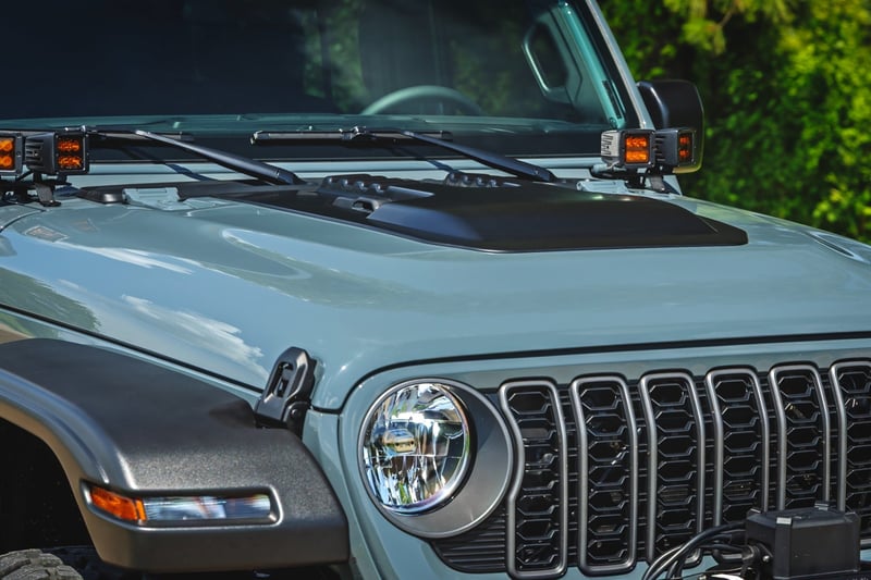 RC Hood Scoop | PAU Granite Crystal | Jeep Gladiator JT/Wrangler JL 4WD (18-26) (manufacturer page)
