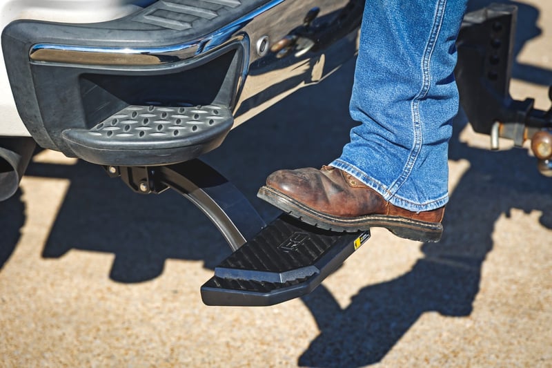 RC Retractable Bed Step | Manual Pull | Chevy/GMC 1500 (14-18 & Classic) (manufacturer page)