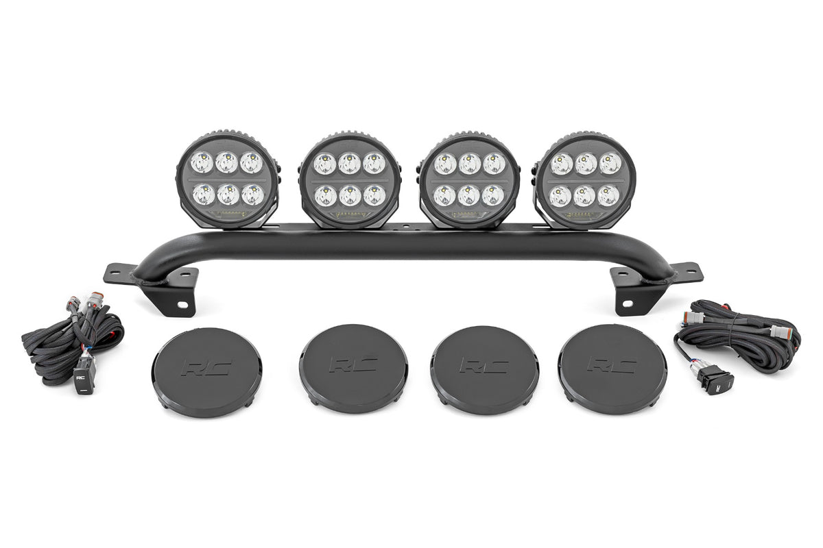 Light Bar Mount | 6.5 Inch Round LED (Quad) | OE Modular Steel | Ford Bronco (21-26) - Bull Bars (Image 5 of 6)