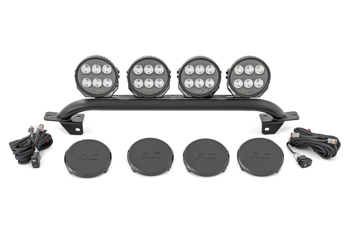 Light Bar Mount | 6.5 Inch Round LED (Quad) | OE Modular Steel | Ford Bronco (21-26) - Bull Bars (Image 5 of 6)