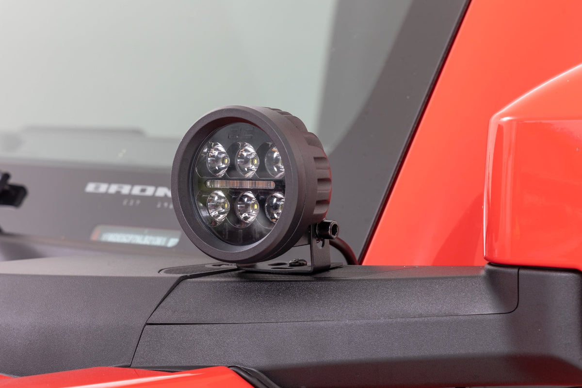 Black Series Round LED Light Pair | 3.5 Inch | Amber DRL - Lighting & Acc (Image 5 of 6)