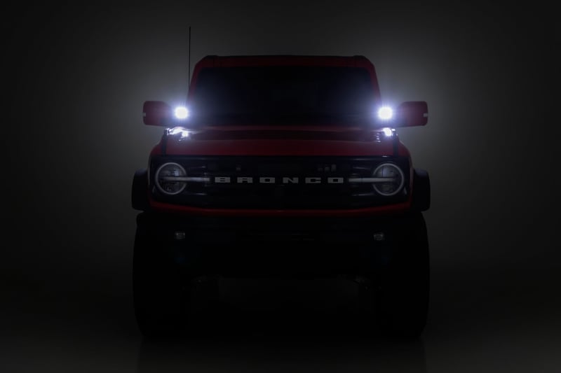 RC Black Series Round LED Light Pair | 3.5 Inch | Amber DRL (manufacturer page)