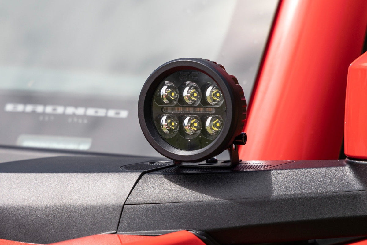 LED Light Kit | Ditch Mount | 3.5" Black Round Pair | Amber DRL | Ford Bronco (21-26) - Lighting & Acc (Image 6 of 6)