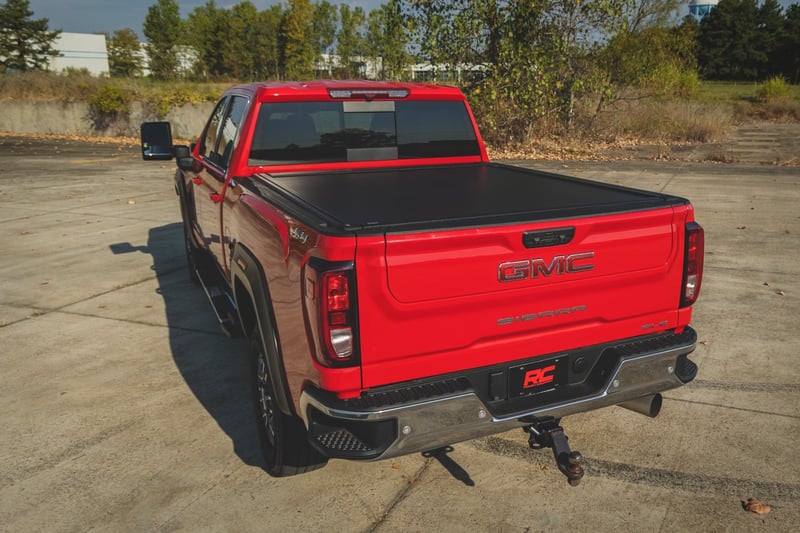 RC Powered Retractable Bed Cover | 6'9" Bed | Chevy/GMC 2500HD/3500HD (20-26) (manufacturer page)