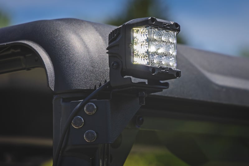 RC LED Light Kit | Rear Mount | 2" Black Pair | Amber DRL | CFMOTO UFORCE U10 Pro (manufacturer page)
