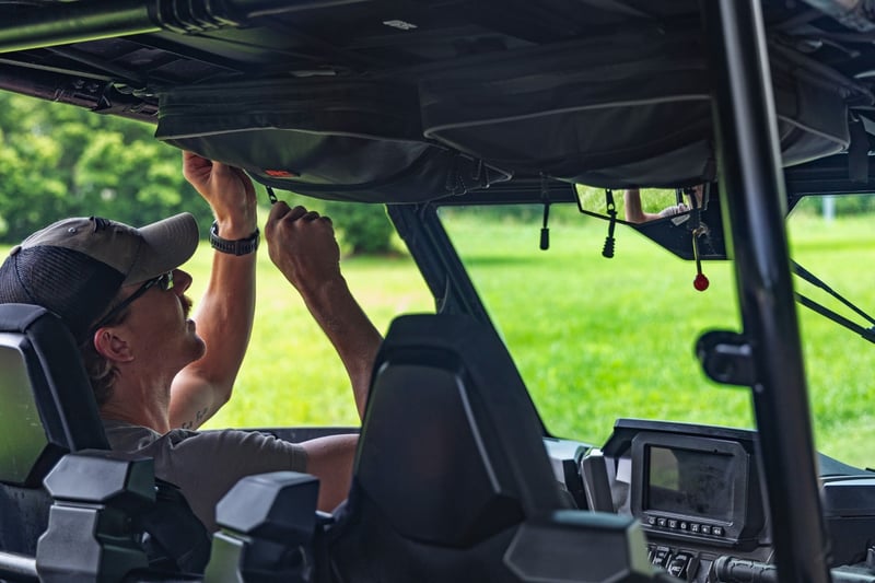 RC Overhead Roof Storage Bag | Can-Am Defender/Polaris RZR (manufacturer page)
