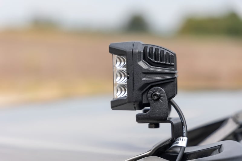 RC LED Light Kit | Ditch Mount | Black Series Round | 3.5 Inch | Amber DRL | Chevy 1500 (99-06) (manufacturer page)