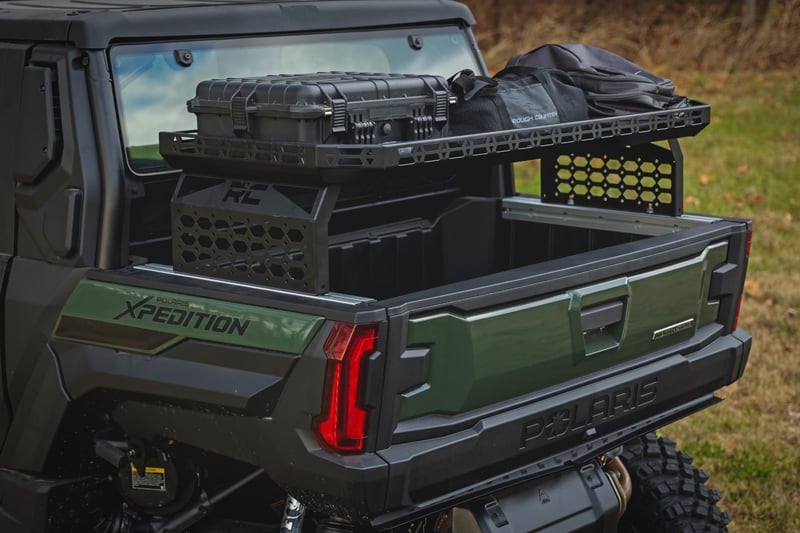 RC Bed Rack | Spare Tire Mount | Polaris Xpedition XP (manufacturer page)