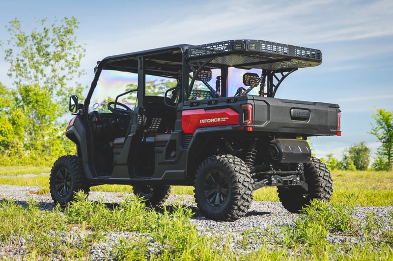 RC Cargo Rack | Dual 2" Black LED Pairs | Flush Mount | CFMOTO U10 1000 PRO (manufacturer page)