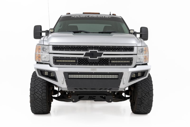 RC LED Light Kit | Ditch Mount | 2" Black Pair | Spot | Chevy 1500 & Chevy/GMC 2500HD/3500HD (07-14) (manufacturer page)