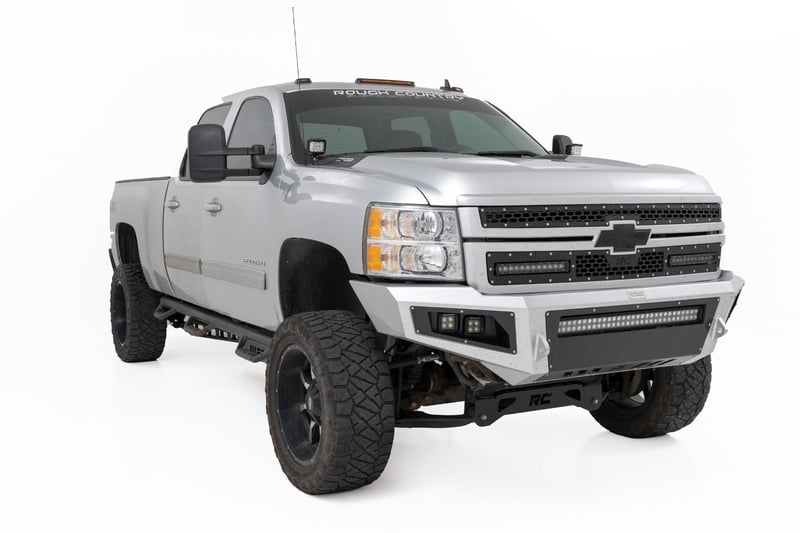 RC LED Light Kit | Ditch Mount | 2" Black Pair | Spot | Chevy 1500 & Chevy/GMC 2500HD/3500HD (07-14) (manufacturer page)