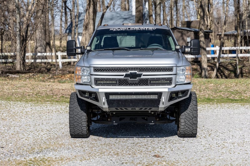 RC LED Light Kit | Ditch Mount | 2" Black Pair | Spot | Chevy 1500 & Chevy/GMC 2500HD/3500HD (07-14) (manufacturer page)