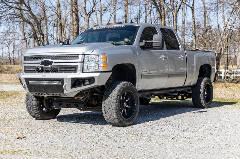 RC LED Light Kit | Ditch Mount | 2" Black Pair | Spot | Chevy 1500 & Chevy/GMC 2500HD/3500HD (07-14) (manufacturer page)