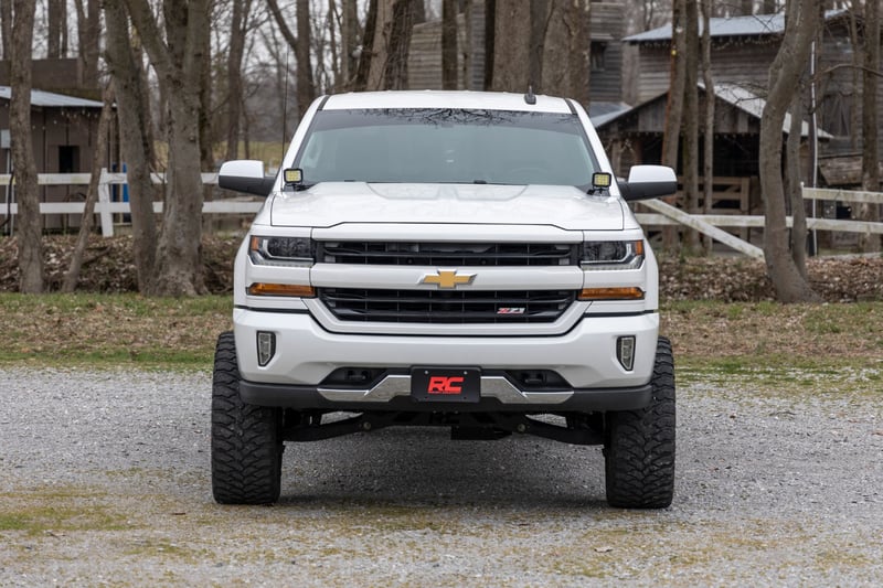 RC LED Ditch Light Kit | 2in Black Pair | Amber DRL | Chevy/GMC 1500 (14-18 & Classic) (manufacturer page)