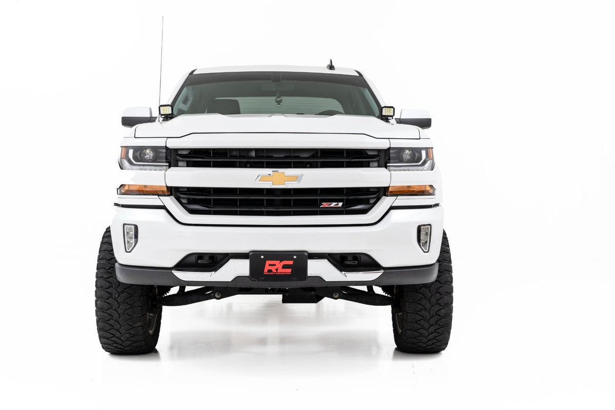 LED Ditch Light Kit | 2in Black Pair | Amber DRL | Chevy/GMC 1500 (14-18 & Classic) - Lighting & Acc (Image 3 of 6)