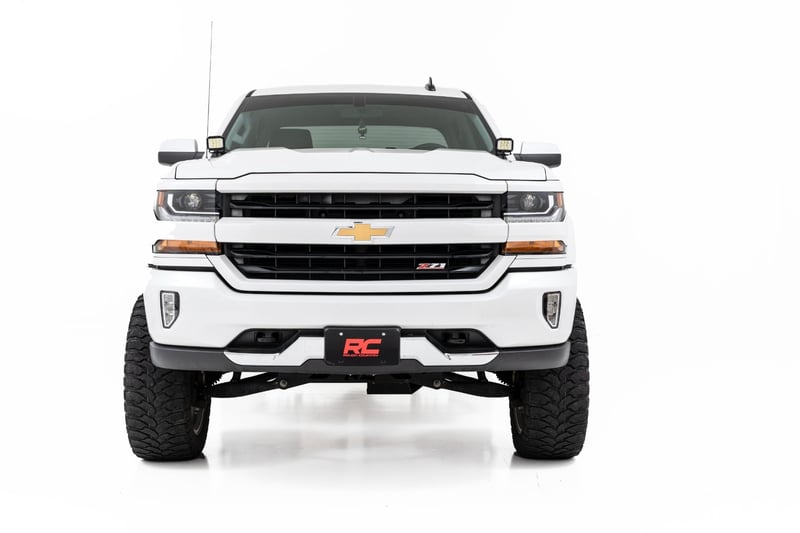 RC LED Ditch Light Kit | 2in Black Pair | Amber DRL | Chevy/GMC 1500 (14-18 & Classic) (manufacturer page)