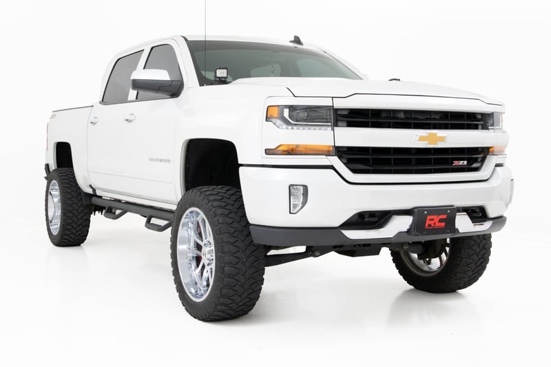 RC LED Ditch Light Kit | 2in Black Pair | Amber DRL | Chevy/GMC 1500 (14-18 & Classic) (manufacturer page)