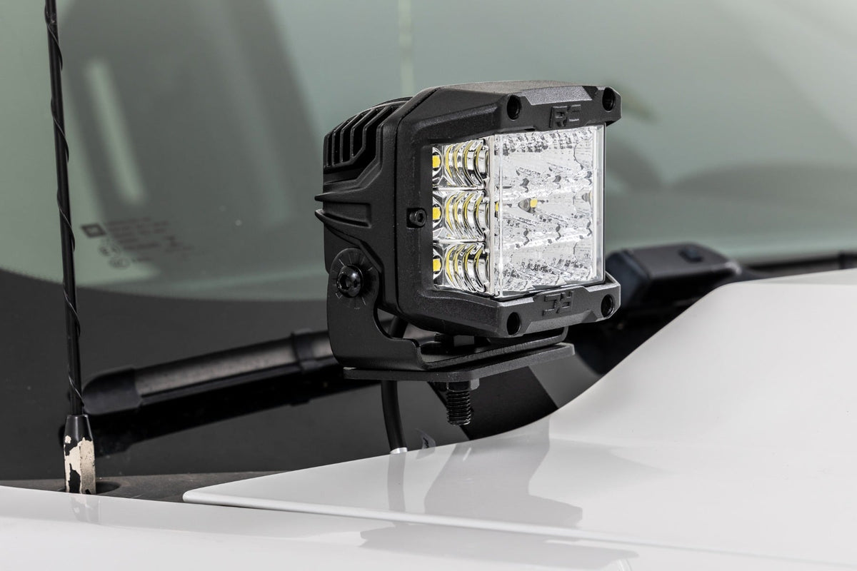 LED Ditch Light Kit | 2in Black Pair | Amber DRL | Chevy/GMC 1500 (14-18 & Classic) - Lighting & Acc (Image 6 of 6)