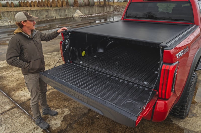RC Powered Retractable Bed Cover | 5'7" Bed | Toyota Tundra 2WD/4WD (2022-2026) (manufacturer page)