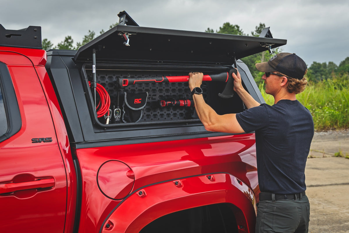 Bed Cap Molle Panel Side Storage Bin | Drivers Side | Toyota Tacoma (24-26) - Bed Covers (Image 5 of 6)