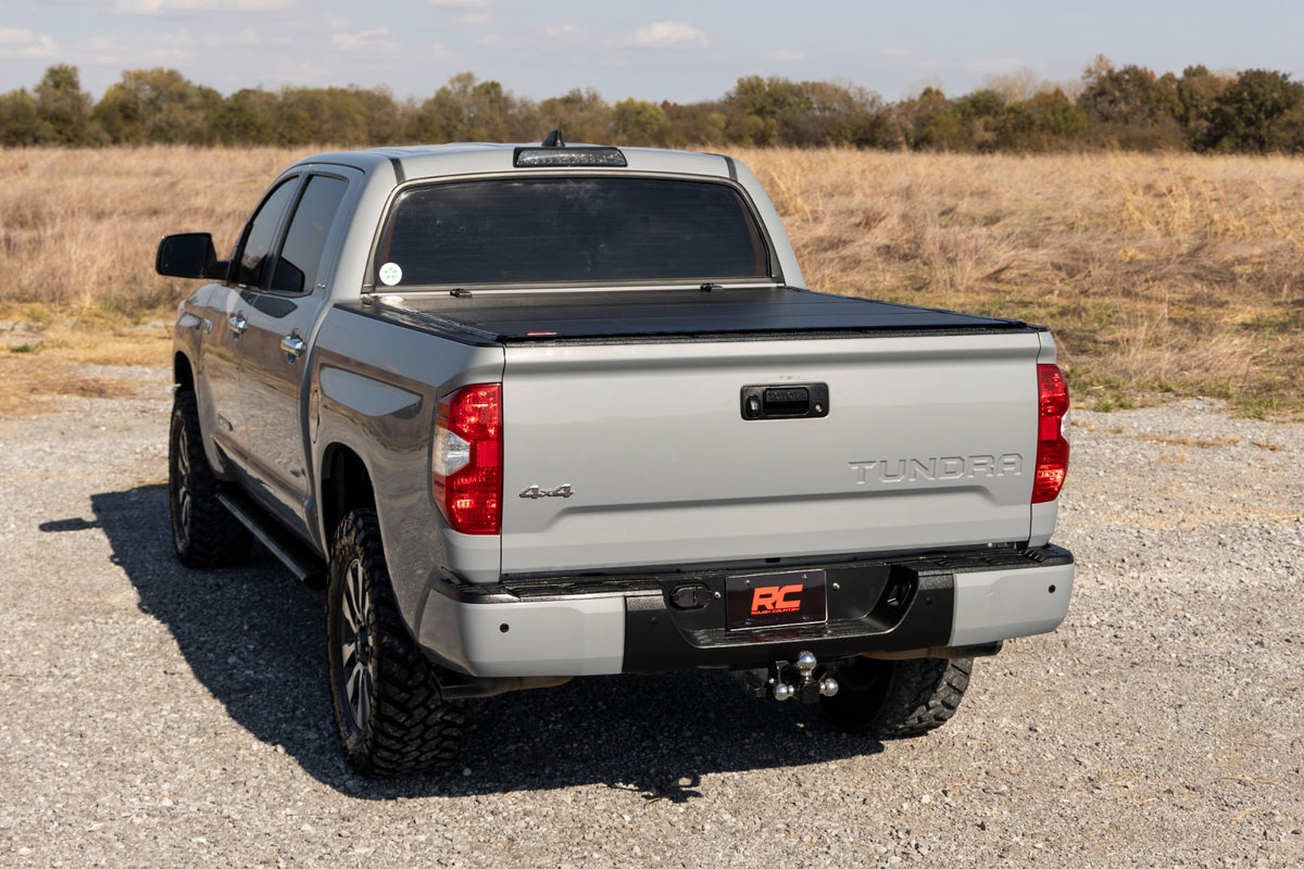 Hard Tri-Fold Flip Up Bed Cover | 5'7" Bed | Toyota Tundra 2WD/4WD (07-21) - Bed Covers (Image 6 of 6)