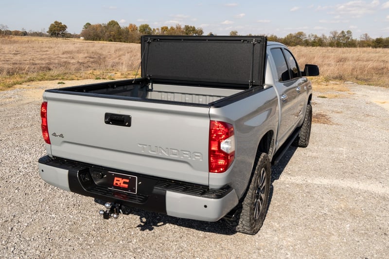 RC Hard Tri-Fold Flip Up Bed Cover | 5'7" Bed | Toyota Tundra 2WD/4WD (07-21) (manufacturer page)
