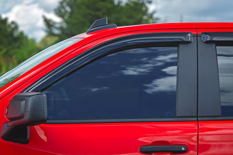 RC Side Window Deflectors | Tape On Rain Guard | Chevy/GMC 1500/2500HD/3500HD (19-26) (manufacturer page)