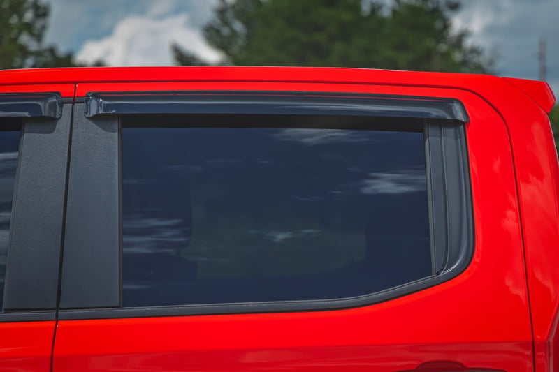 RC Side Window Deflectors | Tape On Rain Guard | Chevy/GMC 1500/2500HD/3500HD (19-26) (manufacturer page)