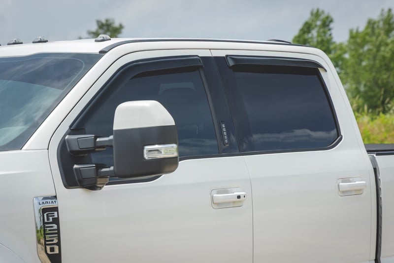 RC Side Window Deflectors | Tape On Rain Guard | Ford F-150/Lightning/F-250/F-350/Raptor (15-26) (manufacturer page)