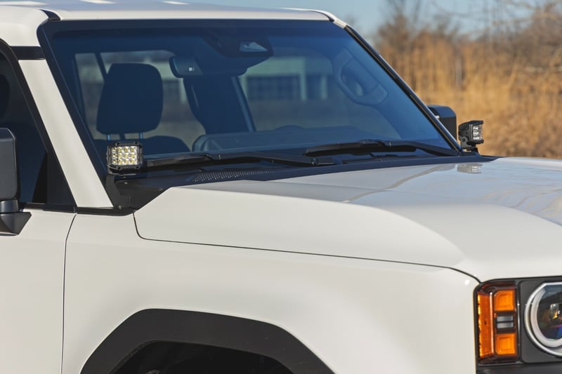 RC LED Light Kit | Ditch Mount | 2" Black Pair | White DRL | Toyota Land Cruiser (24-26) (manufacturer page)